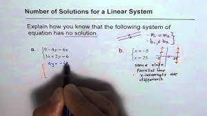 C1 Explain How You Know That The Linear System Has No Solution Youtube