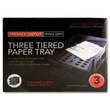 How to make a paper tray with cardboard. Premier Three Tier Paper Tray 4 46 Schoolbooksdirect 10 Off Primary Secondary School Books