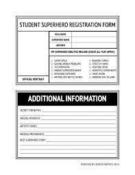 Superhero Registration Form Elementary School Counseling Counseling Activities Superhero Classroom