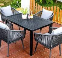Outdoor Furniture Garden Furniture Set, Outdoor Rattan-woven Garden Chairs,  Table and Chair Set for 10 People