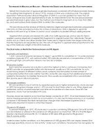 Dna Restriction Digests And Agarose Gel