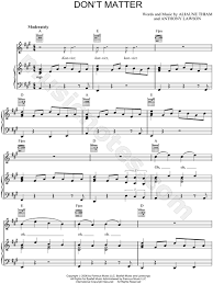 Chorus} a# f nobody wanna see us together gm d# but it don't matter no a# cause i got u babe a# f nobody wanna see us together gm d# but it don't matter no a# cuz we gon' fight f oh yes we gon' fight gm believe we gon' fight d# a# fight for our right to love yeah, a# f nobody wanna see us together. Akon Don T Matter Sheet Music In A Major Transposable Download Print Sku Mn0057000