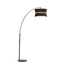 Nouveau moderne rgb plafonnier cool blanc blanc chaud smart led. Besoa Besoa Amar Lampe Arquee Design Abat Jour Pivotant Socle En Marbre E27 Cable Secteur 1 7 M Noir Lampes A Poser Rue Du Commerce