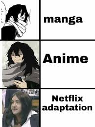 tiririca meme adaptacao da netflix boku no hero netflix versus orginal tiririca anime netfl manga vs anime anime memes funny my hero academia manga