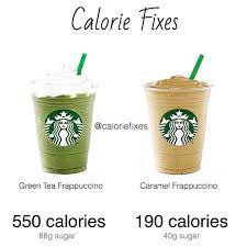 Kathy Prohoroff Green Tea 510 Cal Vs 190 Cal Caramel Caloriefixes Repost Hello Summer Here S A Starbucks Fix Frappuccino This Swap Is 360 Calories Less And 48g Less In Sugar