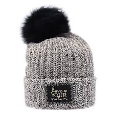 Black Speckled Gold Foil Cuffed Pom Beanie Black Pom Love Your Melon Love Your Melon Hats Love Your Melon Pom Beanie