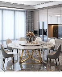 For every room in your home China Small Apartment Home Dining Round Table With Turntable Nordic Marble Round Dining Table And Chair Combination China Furniture Home Furniture