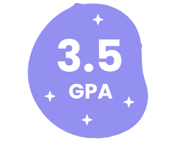 3.5 GPA is equivalent to 90% or a B+ letter grade