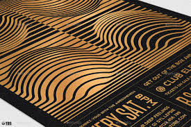 Minimal Black And Gold Flyer Template V8 Flyer Template Business Logo Inspiration Flyer