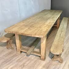 Oak dining sets dining bench faux leather dining chairs cream table furniture home decor creme caramel decoration home. Large Antique Oak Dining Table With Benches Antique Oak Pale Grey Dining Table Large Dining Tables 3m
