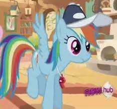 1531808 All New Animated Baseball Cap Cap Coach Fluttershy Flying Gif Hat Hub Logo Hurricane Fluttersh Pony My Little Pony Friendship Rainbow Dash