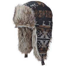 Woolrich Mens Pattern Trapper Hat Trapper Hats Trapper Hat Men Woolrich