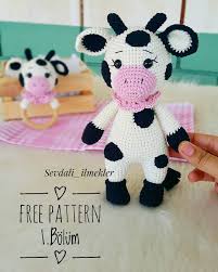 Amigurumi Buyuk Benekli Inek Yapimi Orgu Modelleri 2020 Amigurumi Oyuncak Sevimli Tig Isi