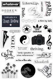 Black And White Stickers Vsco Di 2020 Buku Kliping Seni Buku Desain Stiker