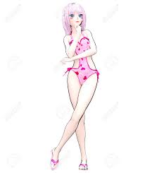 Shop the latest anime clothes drawing deals on aliexpress. 3d Anime Doll Girl Big Blue Eyes Bright Makeup Pink Swimsuit Hearts Cartoon Comics Sketch Drawing Manga Illustration Conceptual Fashion Art Seductive Candid Pose Summer Clothes Collection Stock Photo Picture And Royalty Free Image Image 97707952