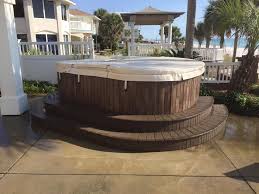 Amore Bay Hot Tub Surround Two Tier Enclosed Steps Hot Tub Surround Hot Tub Cover Tropical Pool And Spa