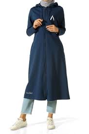 Indigo Kapusonlu Penye Hirka P 50546 Kapusonlu Indigo Hirkalar
