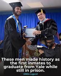 In June 2023, seven incarcerated individuals made history by becoming the  first to earn college degrees while still in prison through the Yale Prison  Education Initiative. Among the graduates, Marvin Harvin, Alpha