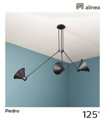 Alinea Pedro Suspension A 3 Bras En Metal Noir 80x58cm Luminaires Suspensions Et Plafonniers Suspensions Aline Metal Noir Luminaire Mobilier De Salon