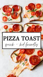 This Pizza Toast Recipe Is The Ultimate Snack It S Easy To Customize And Ready In Just 5 Minutes Basically Like Hav Healthy Snacks Recipes Easy Pizza Recipes
