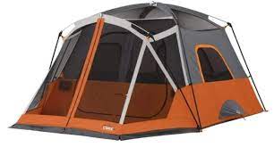 Core 6 Person Straight Wall Cabin Tent With A Screen Room Best Family Tent Cabin Tent Tent