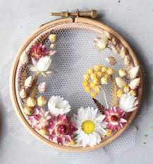 pin on dry flowers embroidery