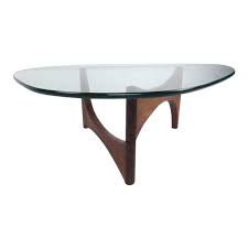 Mid century modern, scandanivian tapio wirkkala by asko coffee table. Mid Century Modern Noguchi Style Triangular Glass Top Coffee Table Chairish