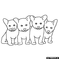 We have fun playful puppies. Pets Online Coloring Pages