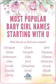 Baby Girl Names That Start With U Baby Girl Names Girl Names J Baby Girl Names