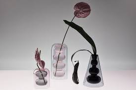 Tom Dixon S Glass Bump Series Exudes Pink Black Hues At Maison Objet Tom Dixon Tall Vases Vase