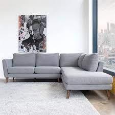 Furniture of america alto mid century modern. Mid Century Modern Paisley Light Gray Sectional Sofa Right Chaise Walmart Com Walmart Com