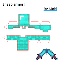 Papercraft Sheep Diamond Armor Paper Crafts Card Tricks Minecraft
