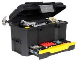 Black And Decker Tool Box 19in Stanley 170316 19 Inch 1 Touch Toolbox With Drawer Amazon Co Uk Diy Tools Tool Box Stanley Black And Decker Work Tools