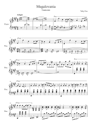 Taylor davis megalovania sheet music violin solo in d minor. Megalovania Undertale Sad Piano Solo Sheet Music For Piano Solo Musescore Com
