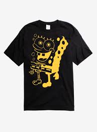 Black And Yellow Cartoon Shirt Spongebob Black And Yellow T Shirt Yellow T Shirt Black N Yellow T Shirt Image