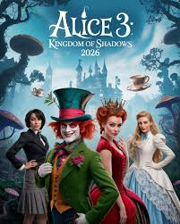 🎬 Alice 3: Kingdom of Shadows (2026) 👉 Mia Wasikowska, Johnny Depp,  Helena Bonham Carter, Anne Hathaway The clock has stopped ticking, but the  nightmare has just begun. Ten years after saving