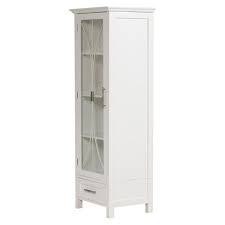 Symphony Tall Floor Cabinet White Elegant Home Fashions Elegant Home Fashions Tall Cabinet Storage White Linen Cabinet