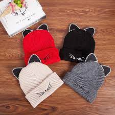 A Pair Of Cat Ears On Top Of Your Head Will Provide Instant Cuteness Just Ask Any Cat Cat Ears Hat Love Hat Winter Hats For Women