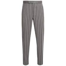 Black And White Striped Pants Mens Thom Browne Backstrap Straight Leg Pinstriped Trousers 690 Liked On Polyvore Featuring Men S F With Images Casual Dress Pants Grey Pants Casual Casual Dress Pants Men