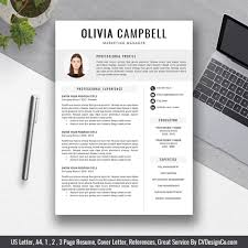 Cover letters are your first impression, so make it a good one. Best Selling Office Word Resume Cv Templates Cover Letter References For Digital Instant Download Professional Resume Modern And Clean Resume The Olivia Resume Cvdesignco Com