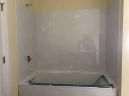 You should allow it to cure for about 24 hours before you start using the bathroom. Cultured Marble Vanity Tops And Tub Surround Project Small House