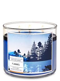 Flannel 3 Wick Candle Bath Body Works