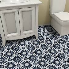 Luckily, there are numerous bathroom flooring trends that are durable, stylish and easy to install. Blue Tile Floor Ground Stair Sticker Self Adhesive Bathroom Kitchen Wall 20x300 Ebay