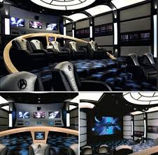 Star Trek Home Theater Inspired By The Bridge Of Uss Enterprise Ncc 1701 D Home Theater Home Cinema Room Home Theater Decor