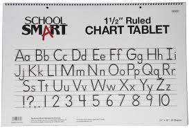 School Smart Chart Tablet 24 X 16 Inches 1 1 2 Inch Skip Line 25 Sheets