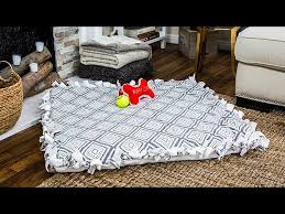 Hand sew the opening closed. Diy No Sew Dog Bed Home Family Youtube