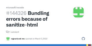 Bundling errors because of sanitize-html · Issue #144326 · microsoft/vscode  · GitHub