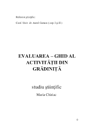 Pdf Evaluarea Ghid Al Activității Din Grădiniță Studiu Stiinţific Cornel Diaconu Academia Edu