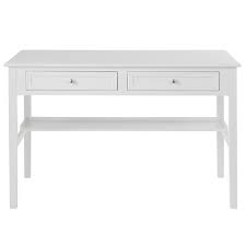 Reviews For Home Decorators Collection 48 In Rectangular White 2 Drawer Writing Desk With Built In Storage 2877710410 The Home Depot Rectangular unfinished 1 drawer writing desk with solid wood material.