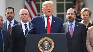 Alex azar, gesundheitsminister der usa, spricht über das coronavirus. Coronavirus Donald Trump Verhangt Nationalen Notstand In Usa